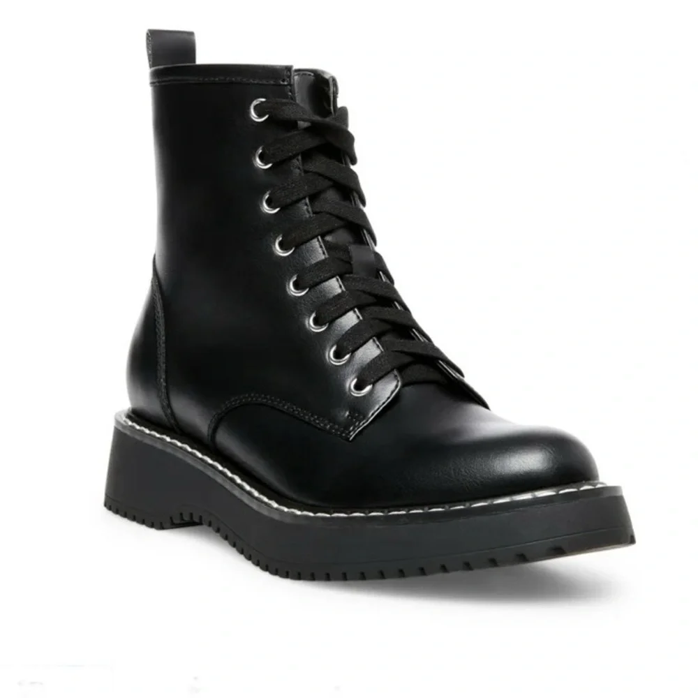 Madden Girl Chunky Combat Boots - Picture 2 of 7